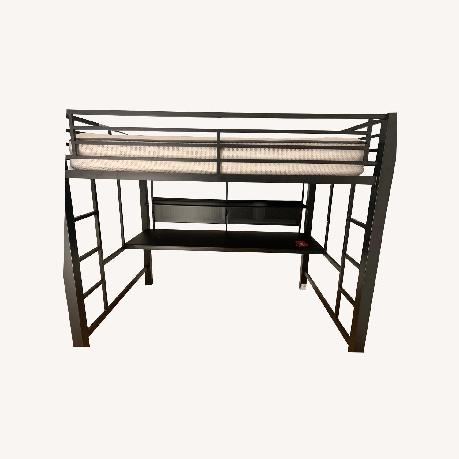 Full Size Loft Bed with Desk Underneath AptDeco