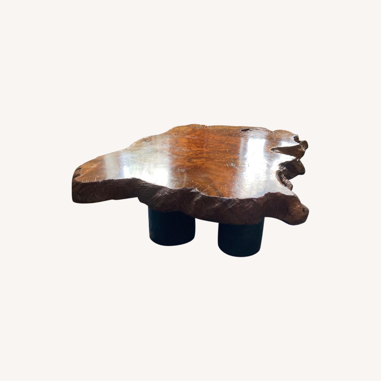 Handmade CA Redwood Slab Table - image-0