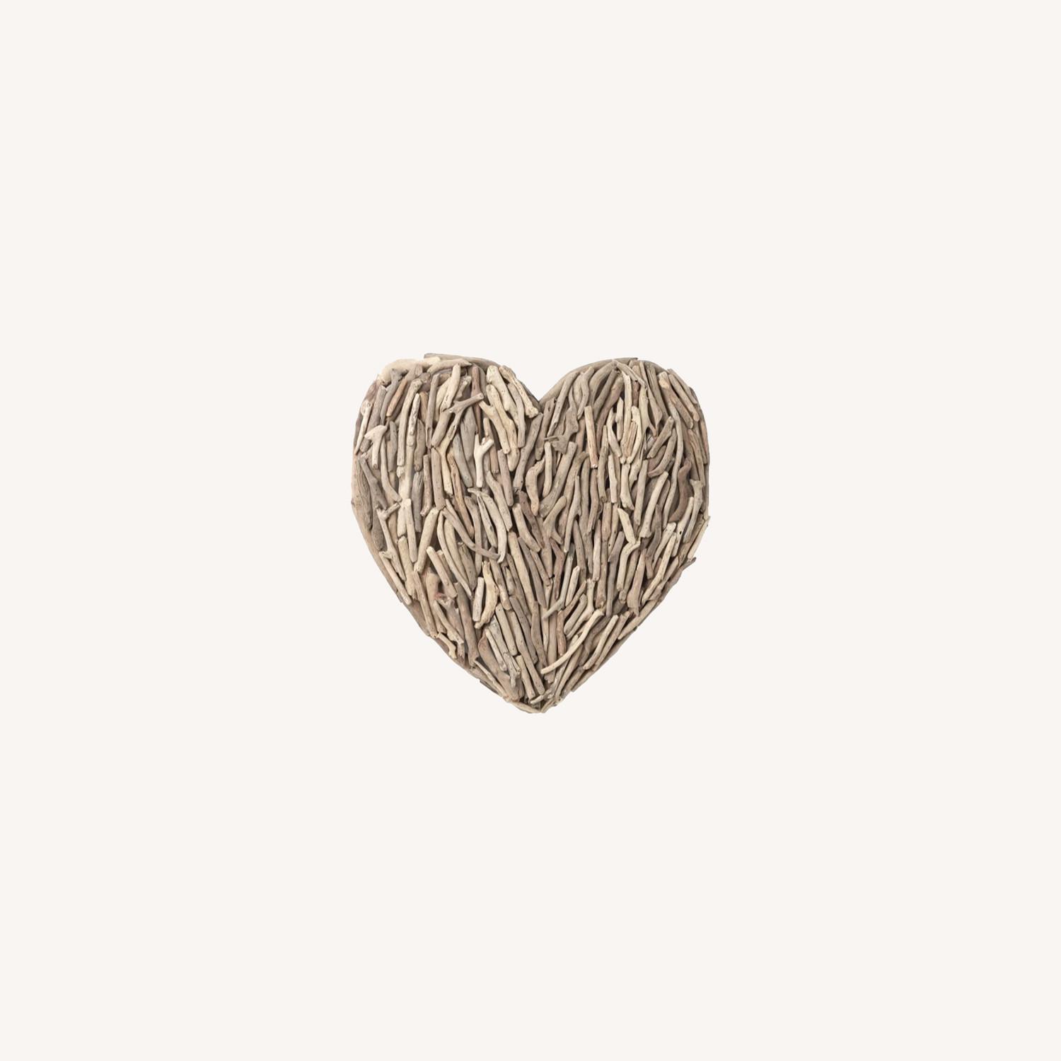 Pottery Barn Driftwood Heart Wall Art, Natural AptDeco