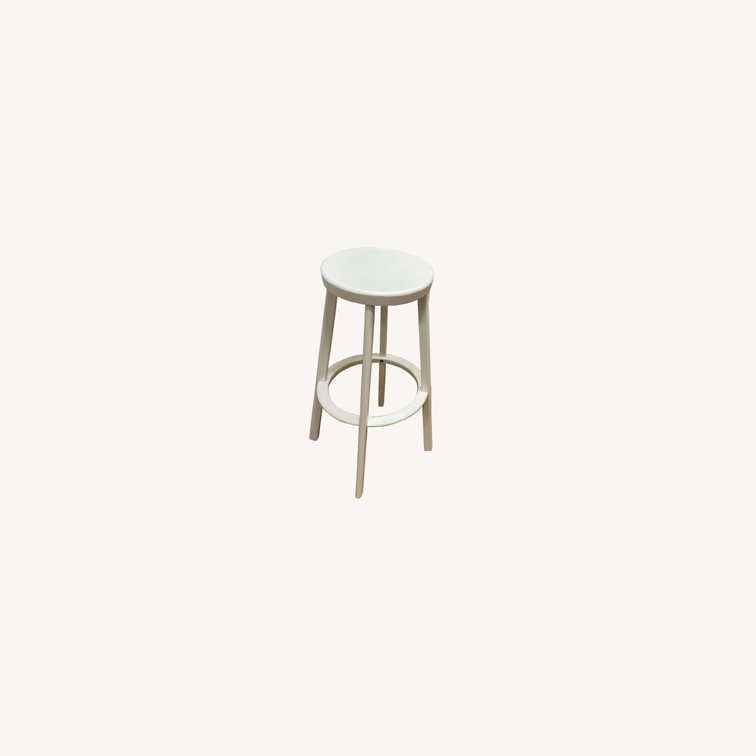 Herman Miller White Metal Bar Stools (2) - image-0