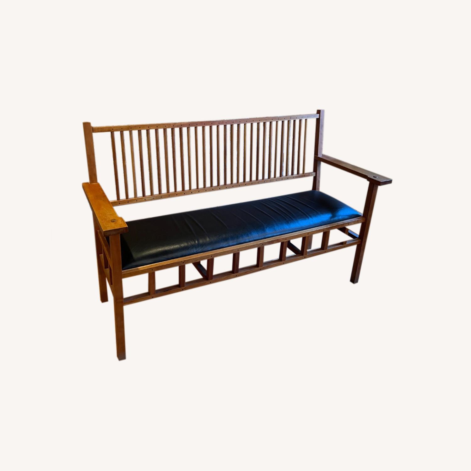 Stickley Brothers Cherry Wood Mission Style Bench - image-0