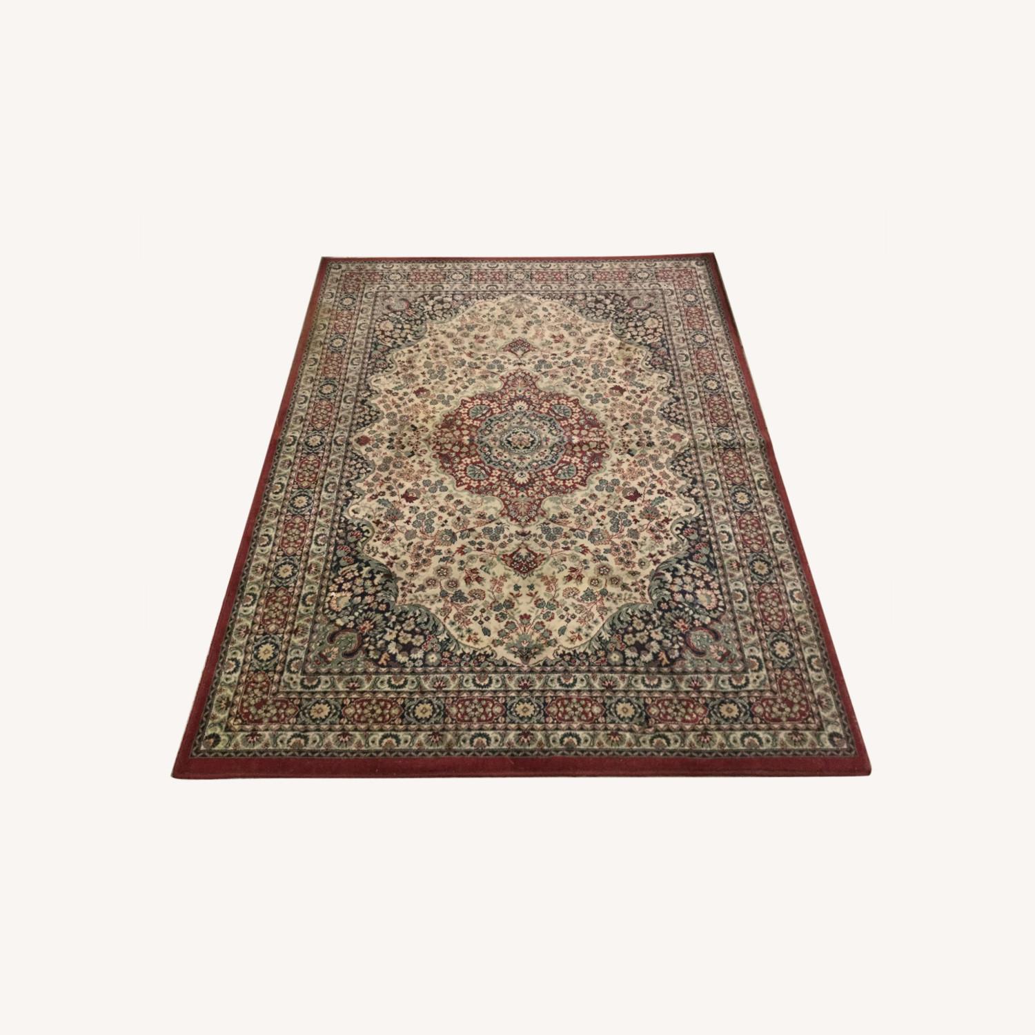 100 Wool Vintage 77in x 55in Carpet AptDeco