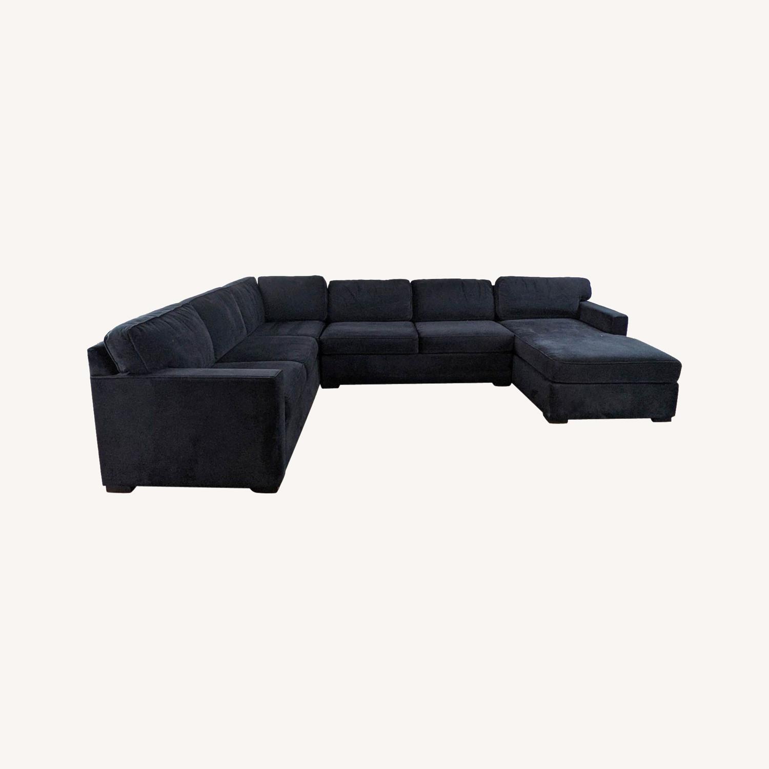 Living Spaces Alder Foam Three-Piece Sectional Sofa - image-0
