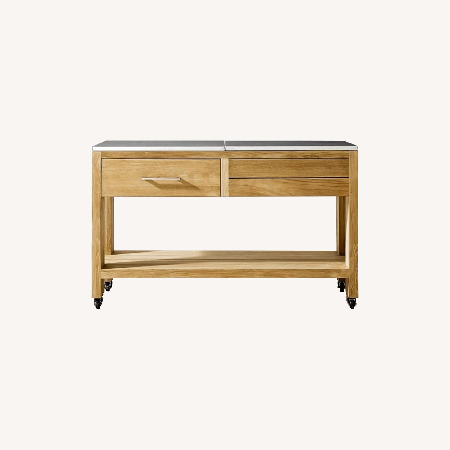 Williams Sonoma Home Larnaca Teak Prep Table - image-0