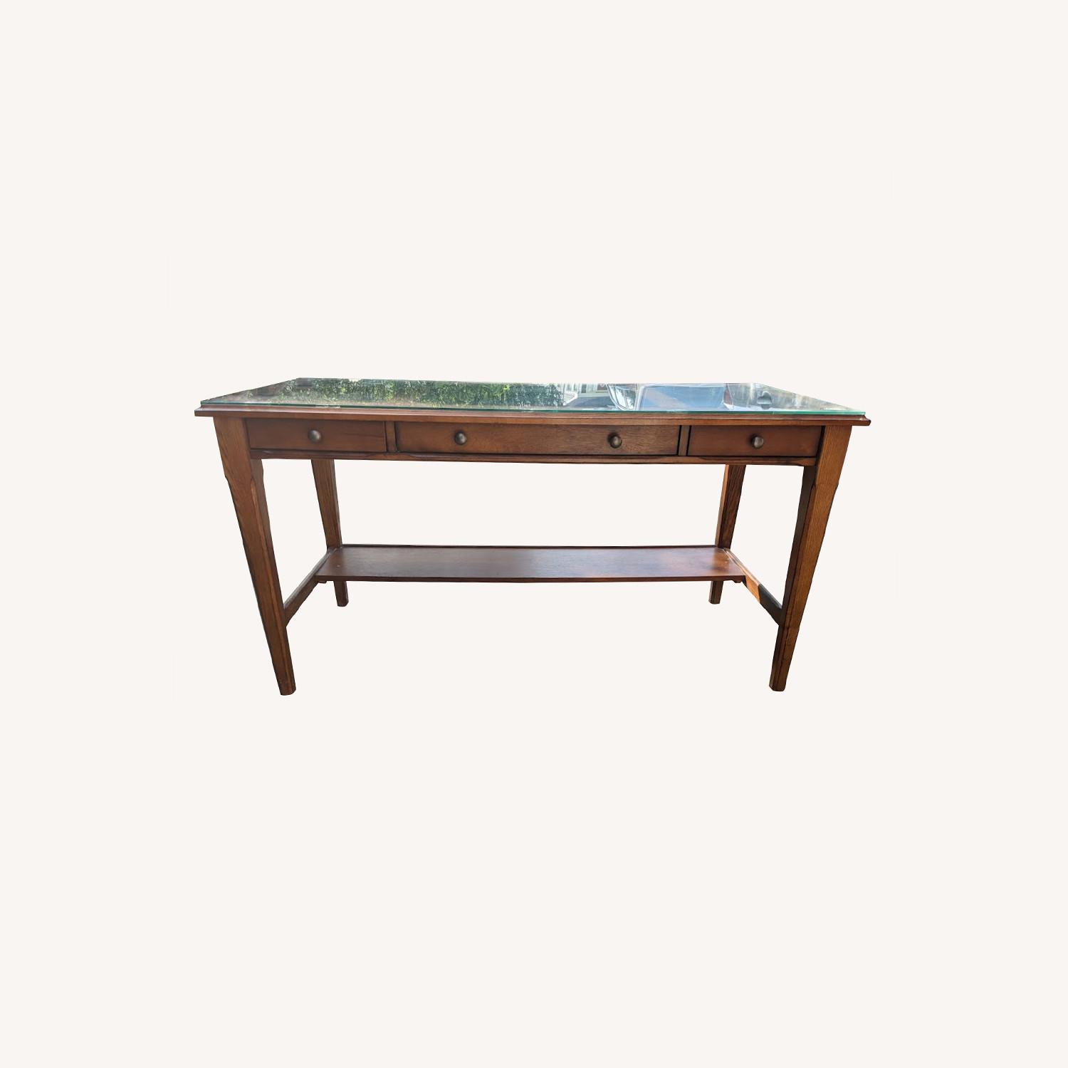 Vintage Midcentury Modern Wood Desk - image-11