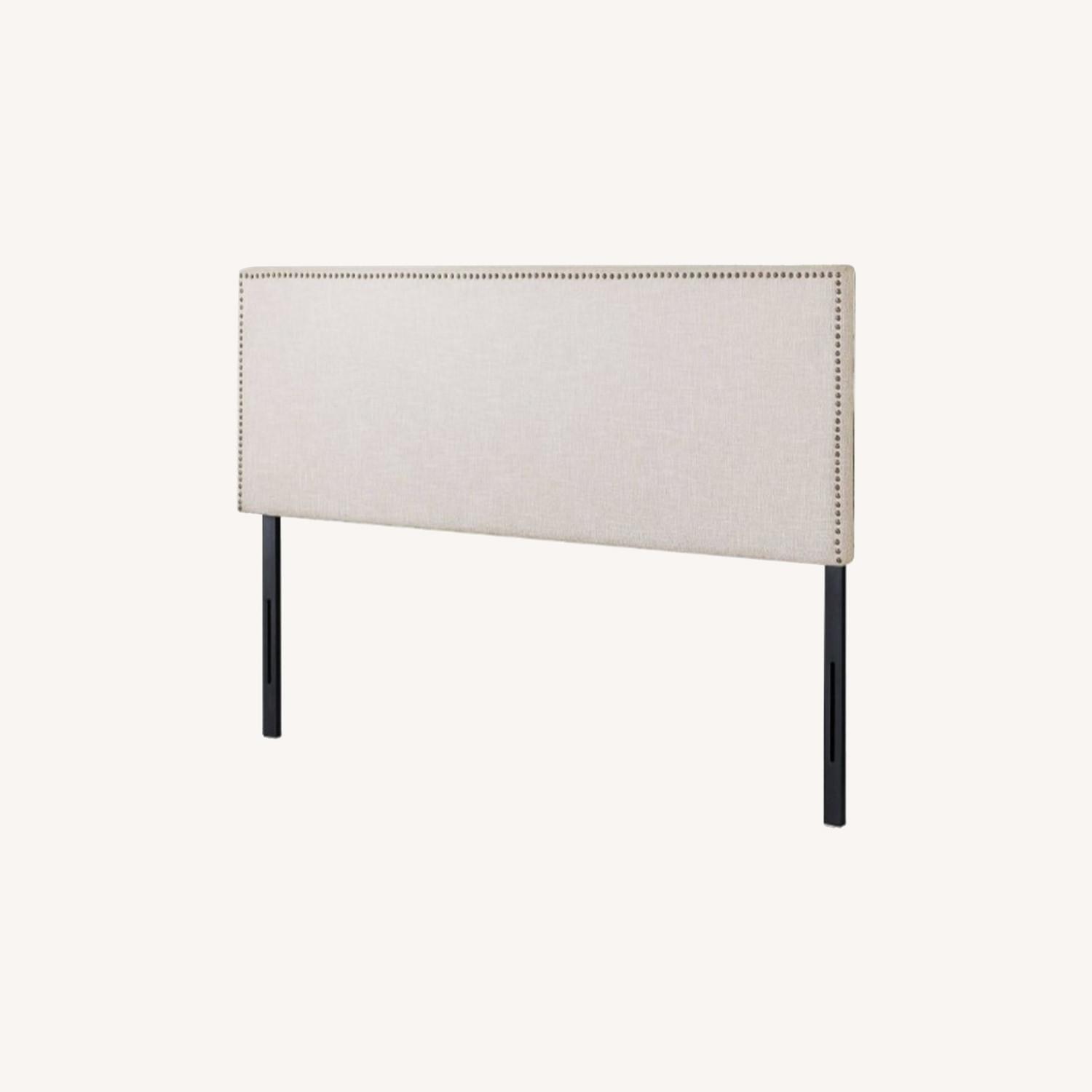 Upholstered Queen Headboard Natural AptDeco