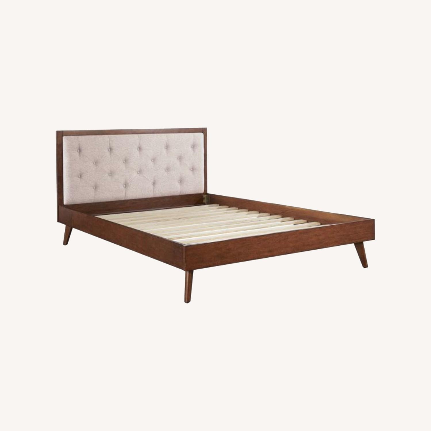 Mid Century modern Queen Platform Bed - image-0