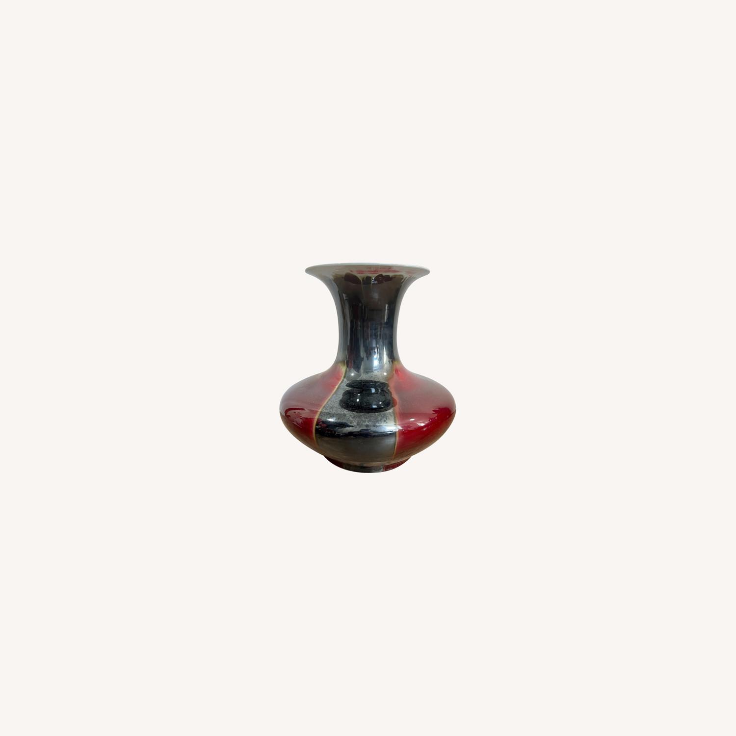 Red and Black Floor Vase - image-0