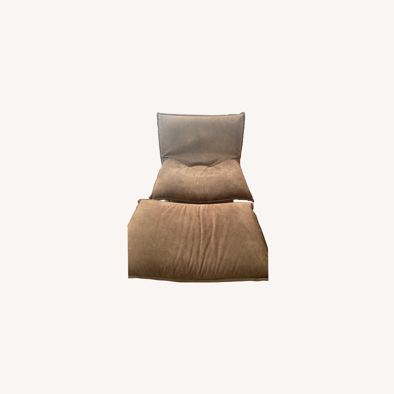 Ligne Roset Extra Large Brown Calin Chair/ottoman - image-0