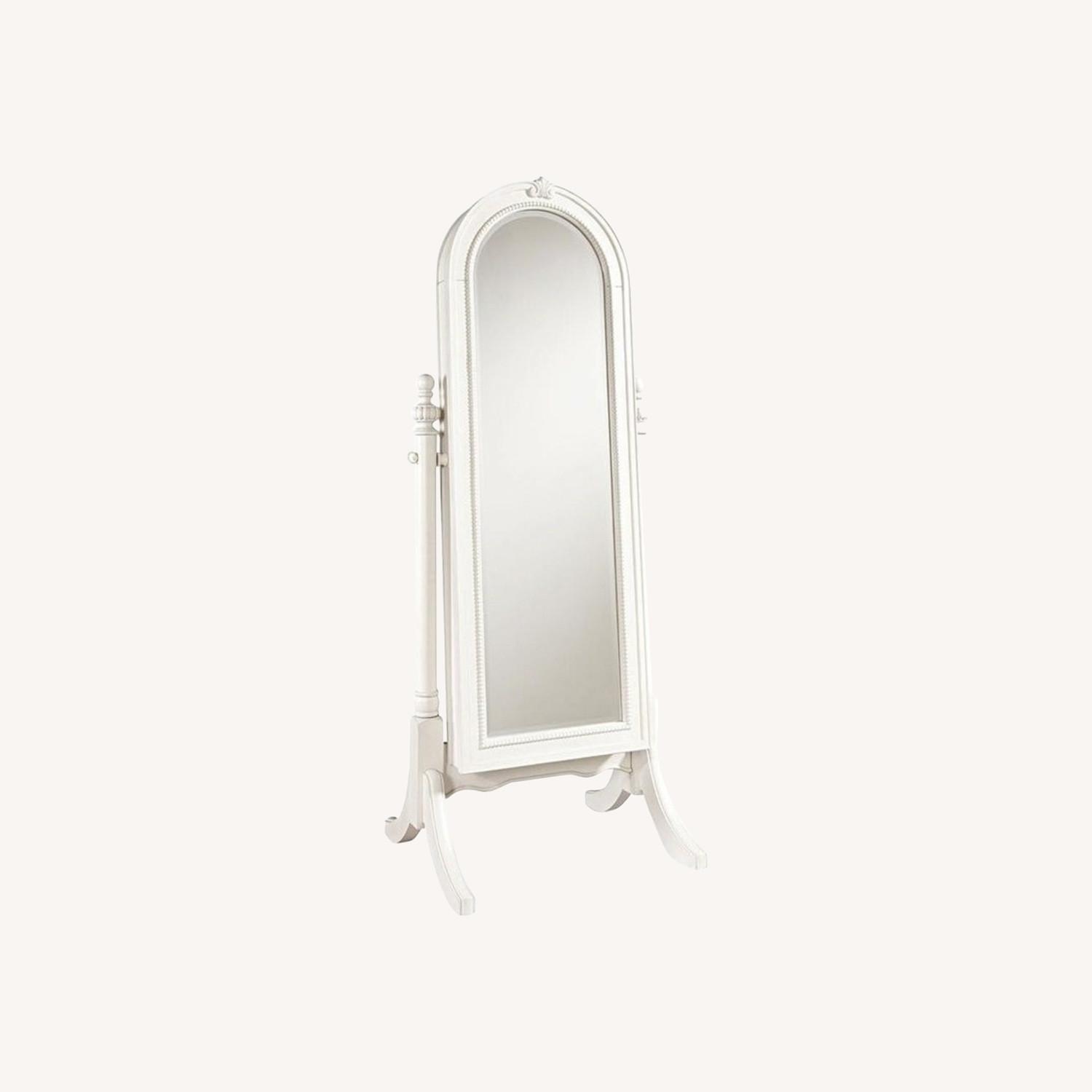 Bellamy Cheval Storage Mirror - Daisy White - image-0