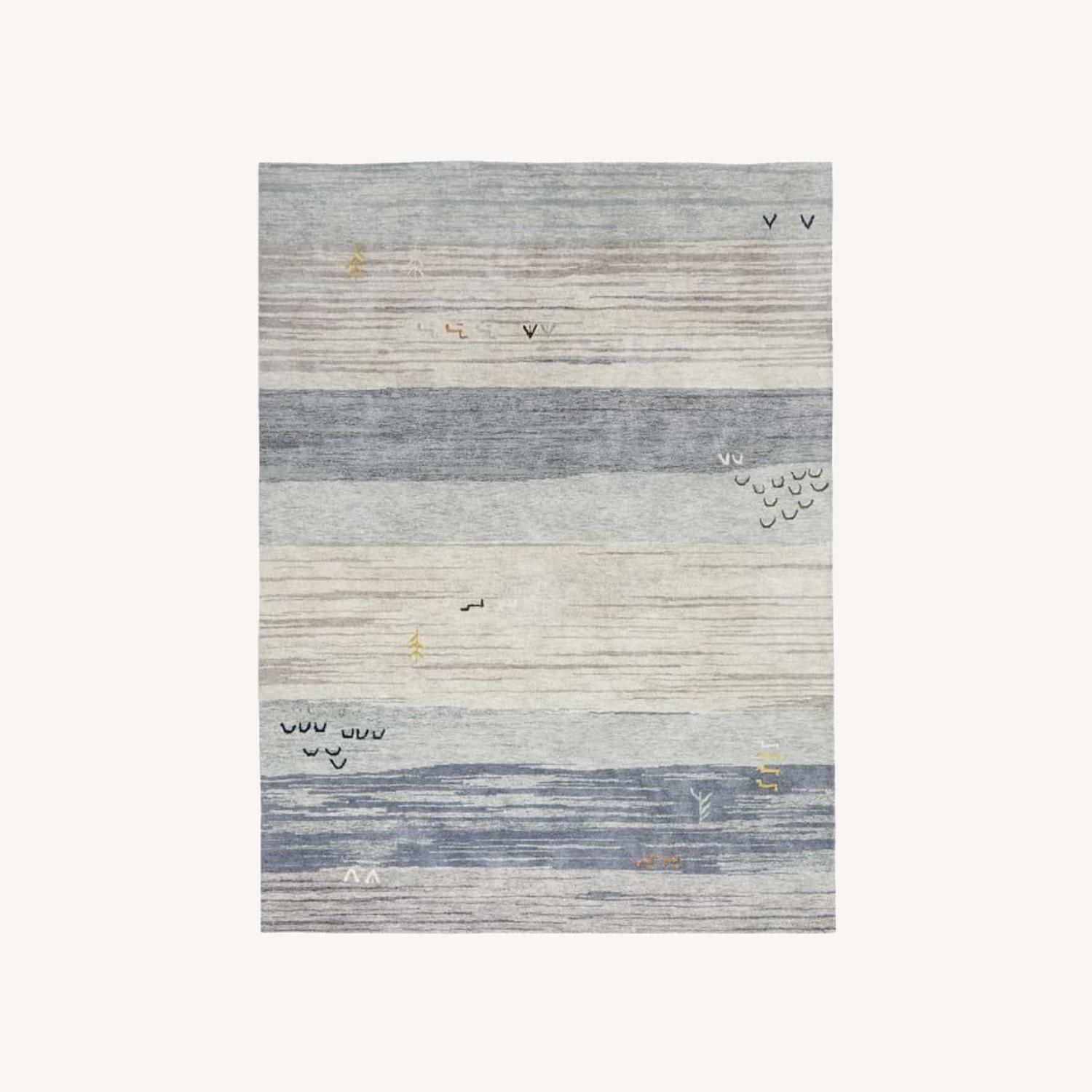 West Elm Traverse Rug, 9x12, Silver Blue AptDeco