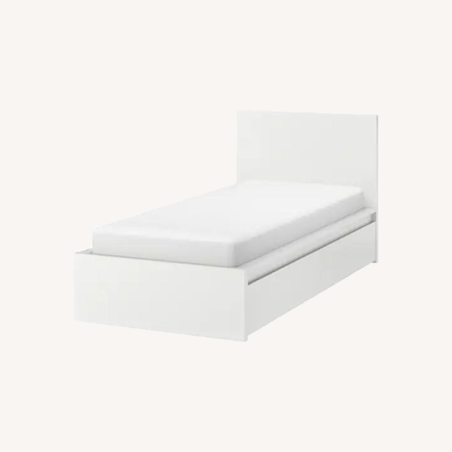 IKEA Twin Bed w/ Storage Boxes - image-0