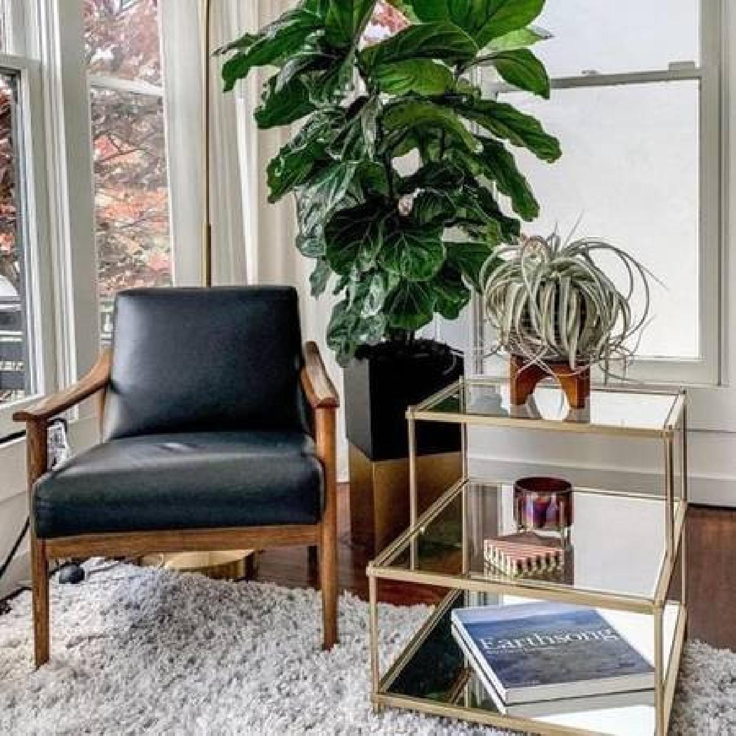 West Elm Leather Show Wood Chair - image-3