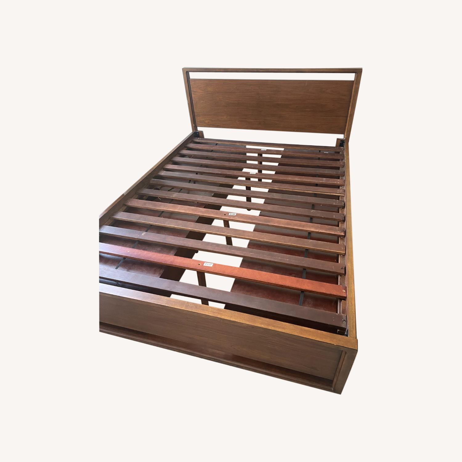 Raymour & Flanigan Queen Size Bed with Drawers Underneath AptDeco