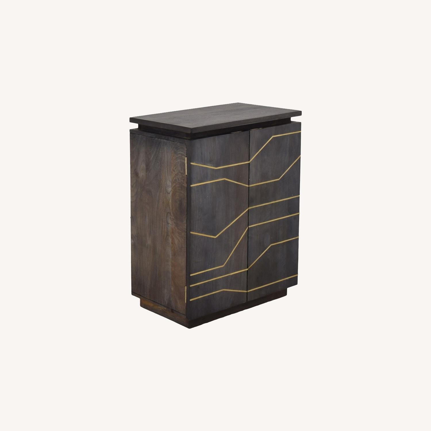 CB2 Brass Inlay Cabinet - image-0