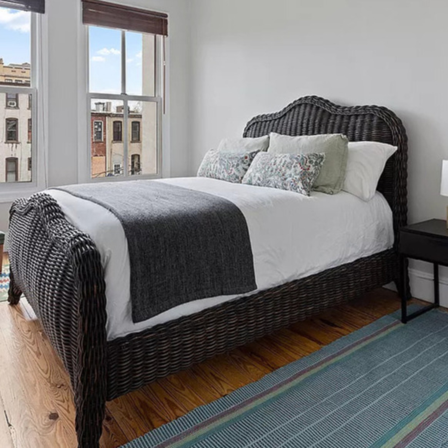 Crate & Barrel Wicker Full Size Bed - image-0