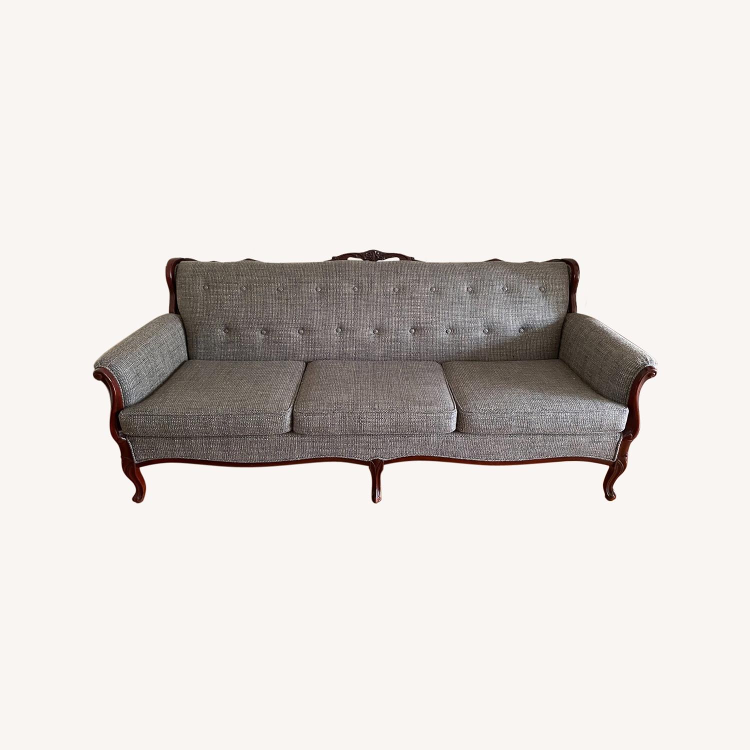 3seat Sofa with Wood Trim AptDeco