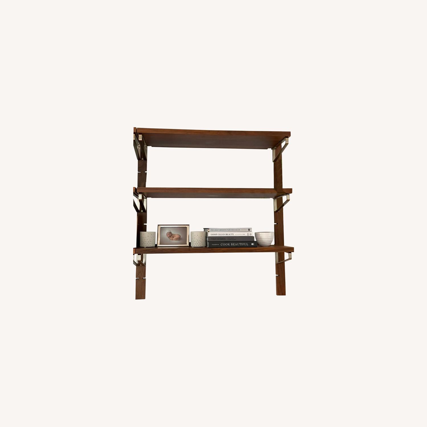 CB2 Walnut Modular Shelves AptDeco