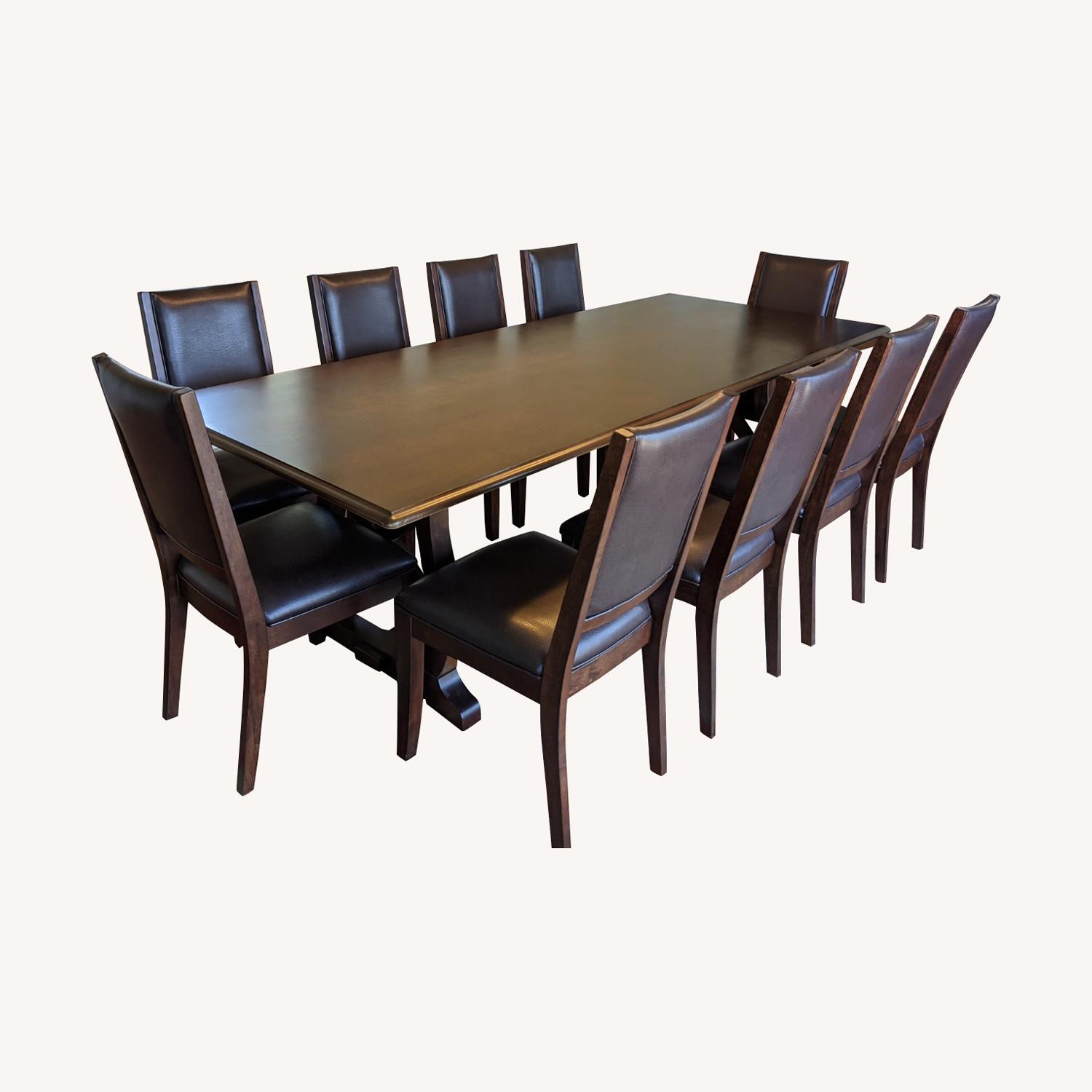 Bassett Dining Table & 10 Chairs AptDeco
