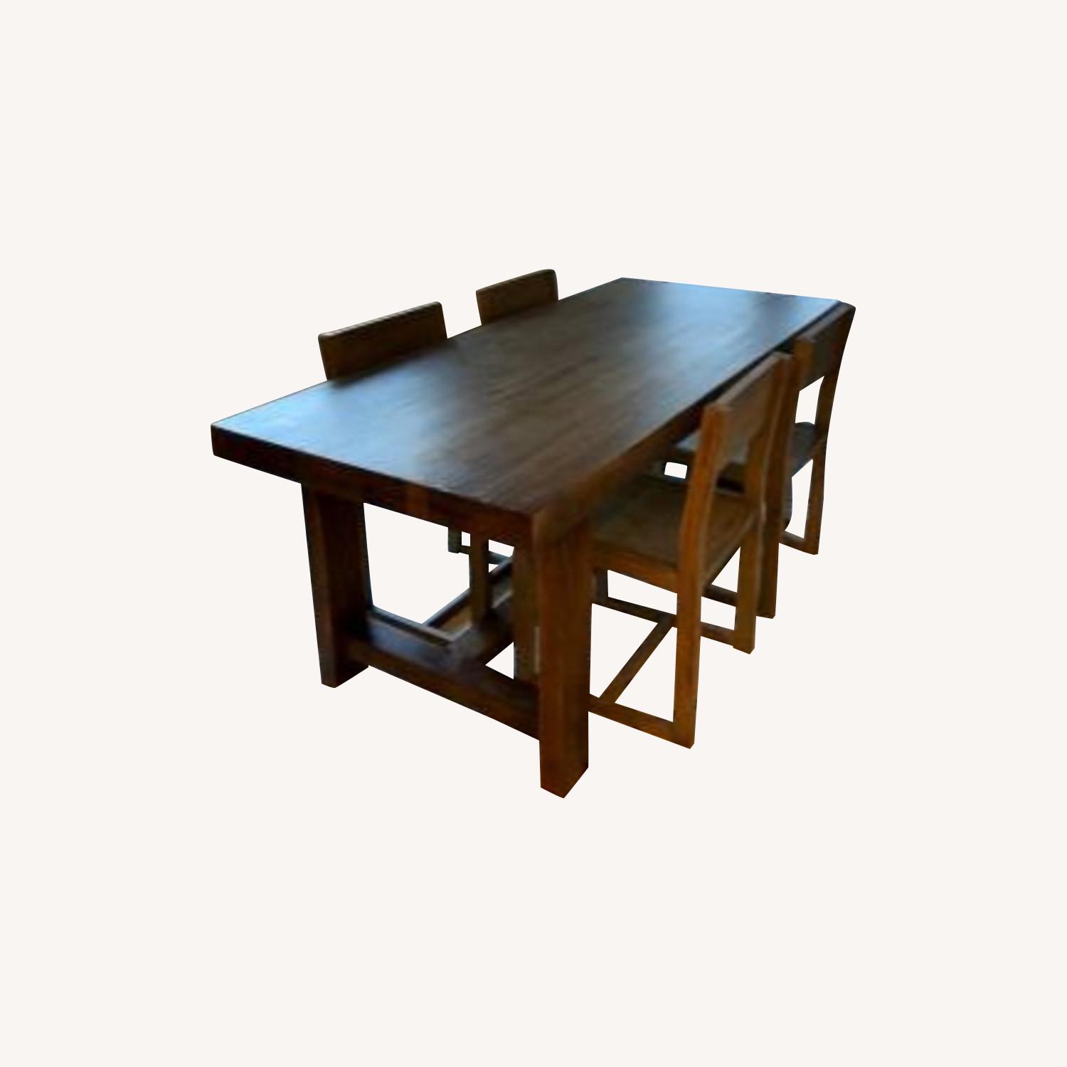 Pottery Barn Reed Extending Dining Table - image-0