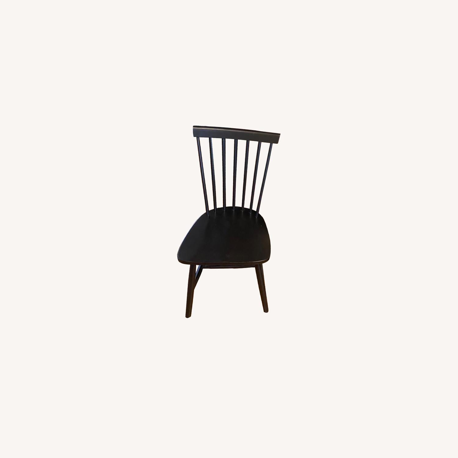 Black Spindle Back Dining Chairs AptDeco