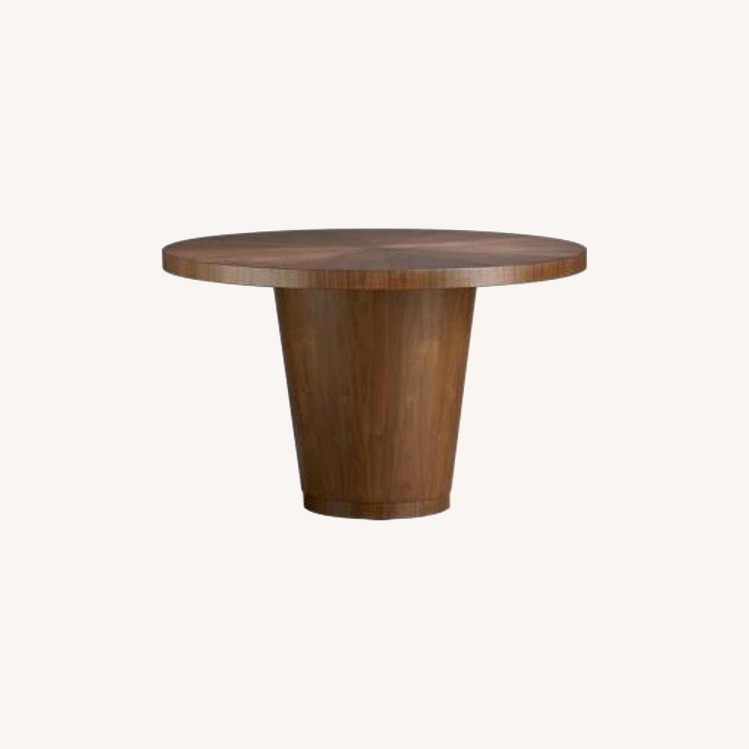 Crate & Barrel Wood Round Dining Table AptDeco
