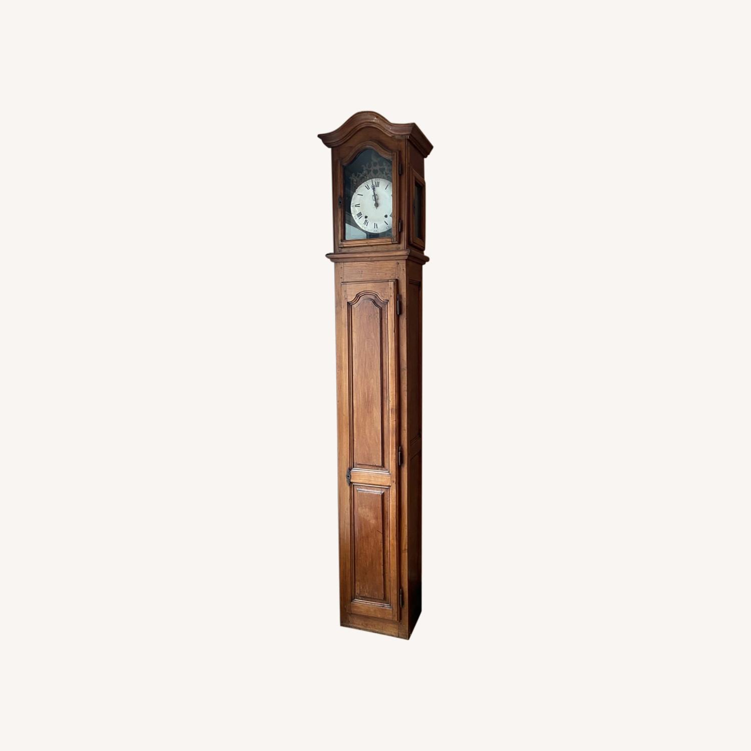 Antique Wooden Grandfather Clock - image-0