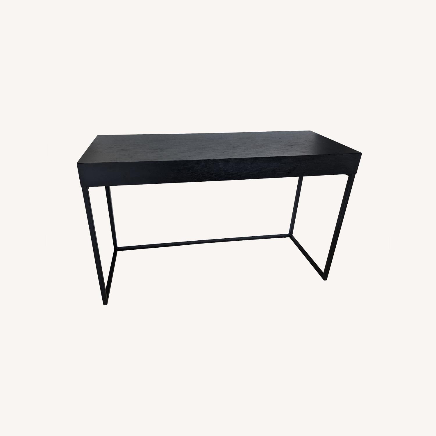 Black Oak Office Desk AptDeco