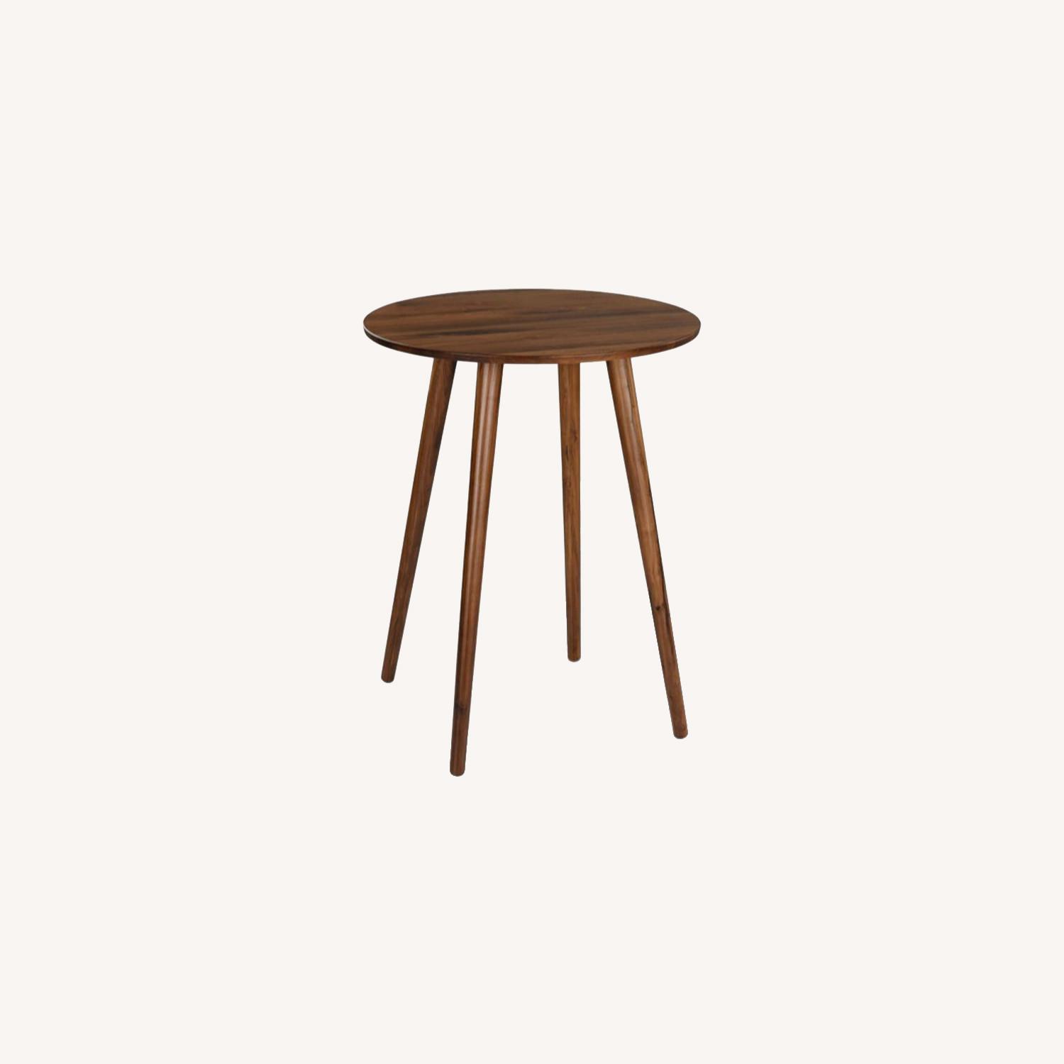 Article Seno Round Walnut Wood Bar Table - AptDeco