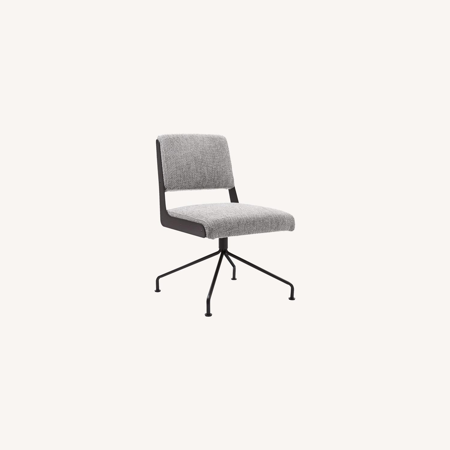 CB2 Grey Tweed Office Chair AptDeco