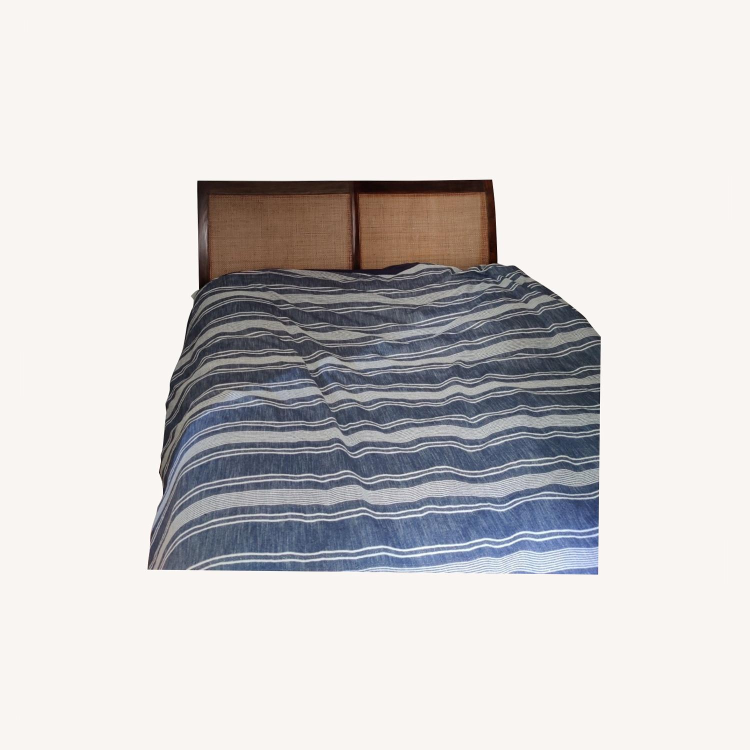 Vintage Wood Queen Bed Frame AptDeco