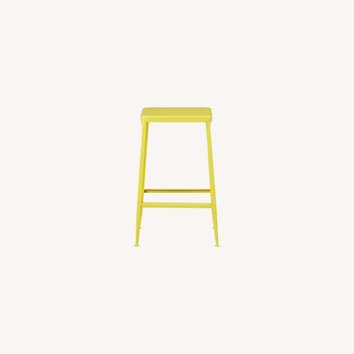 CB2 Flint Yellow Bar Stools AptDeco