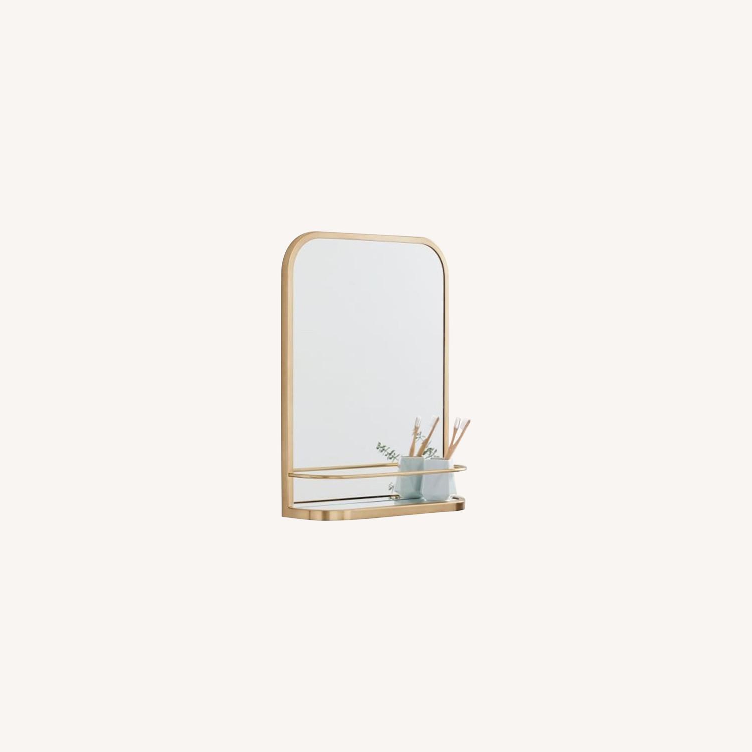 West Elm Seamless Mirror with Shelf AptDeco
