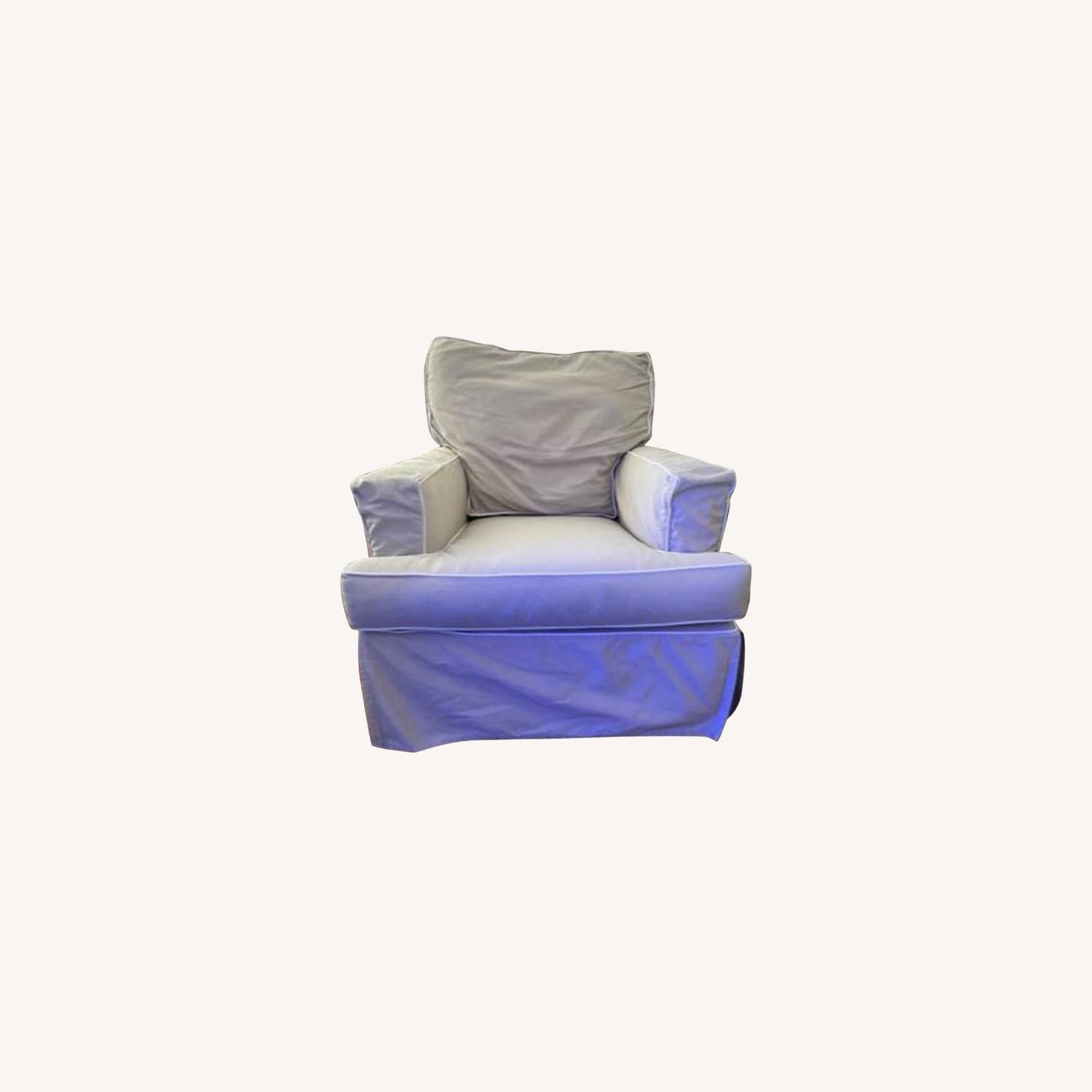 Pottery Barn Slipcovered Swivel Glider for Small - image-0