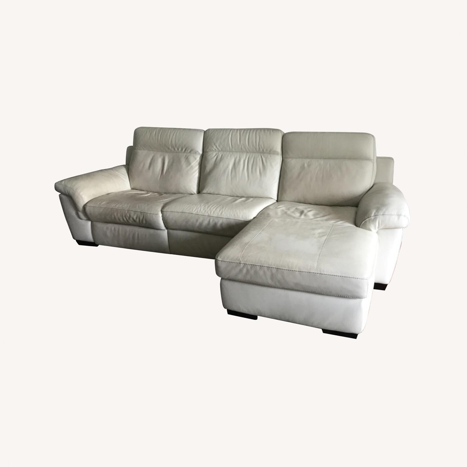 Macy's Sectional with 2 Power Recliners and Headrests - image-0