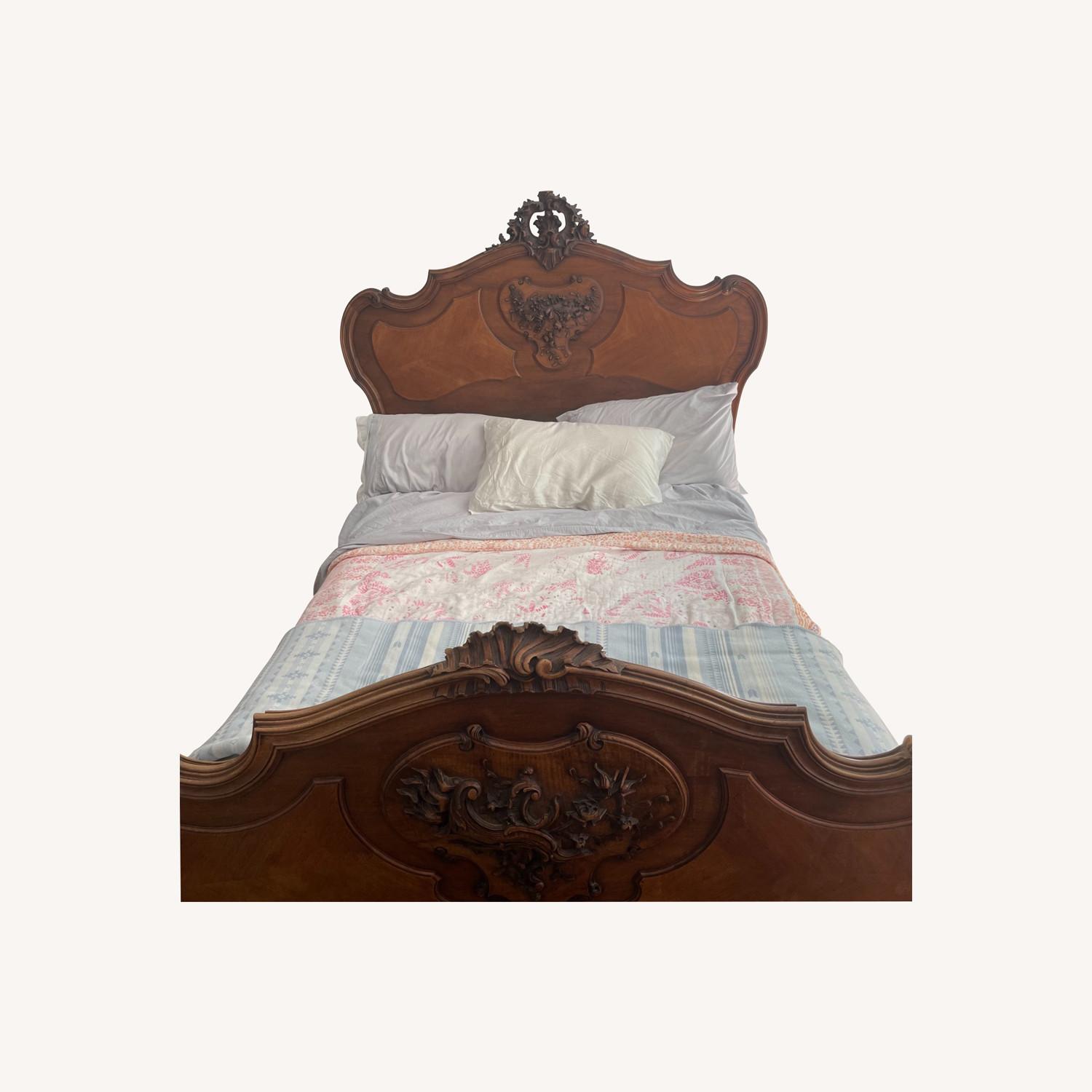 Antique English Wooden Bed AptDeco