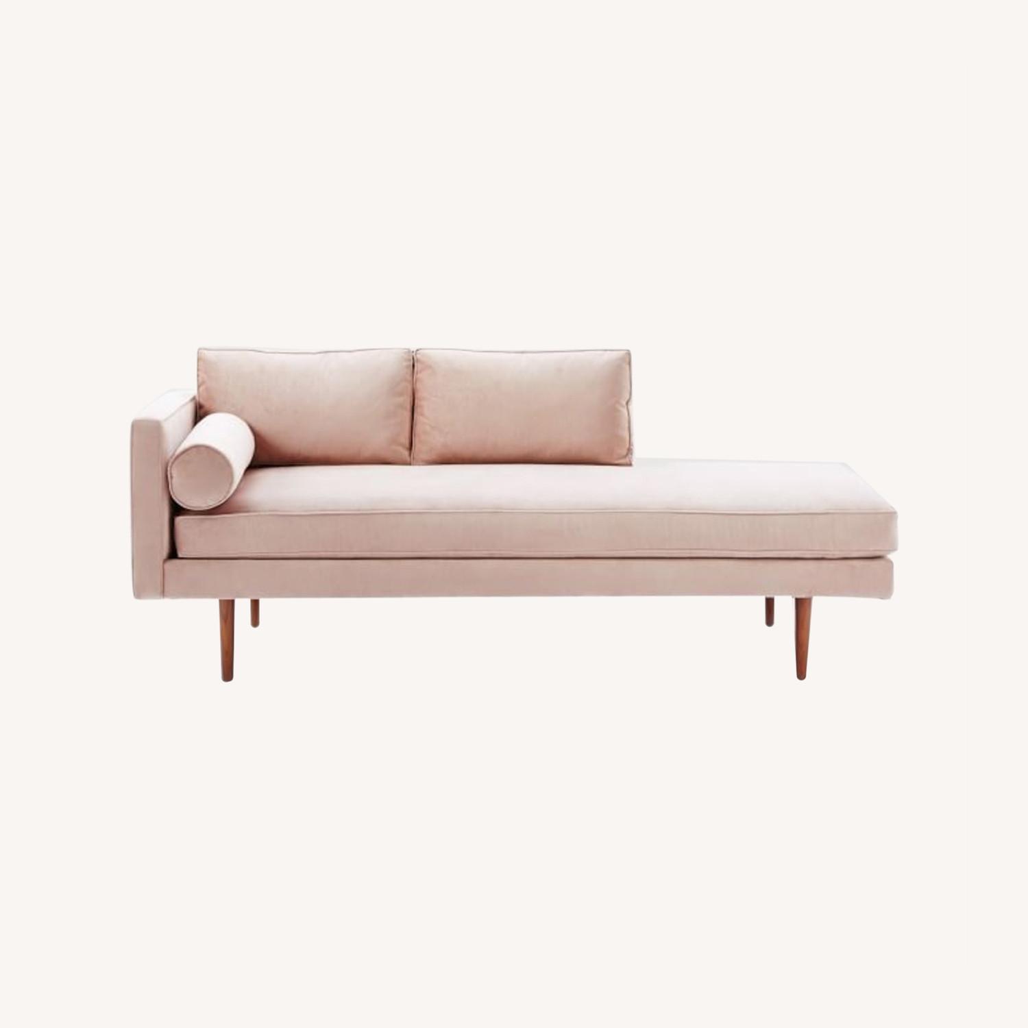 West Elm Midcentury Velvet Chaise AptDeco