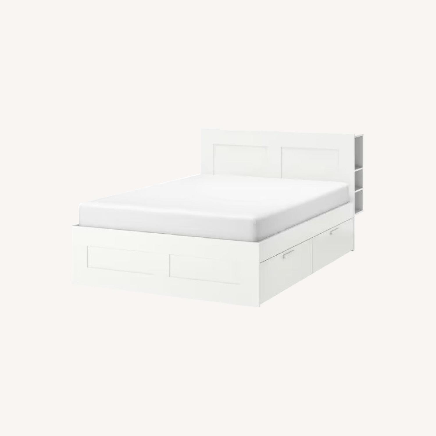 IKEA Full Bed with Headboard and Storage AptDeco