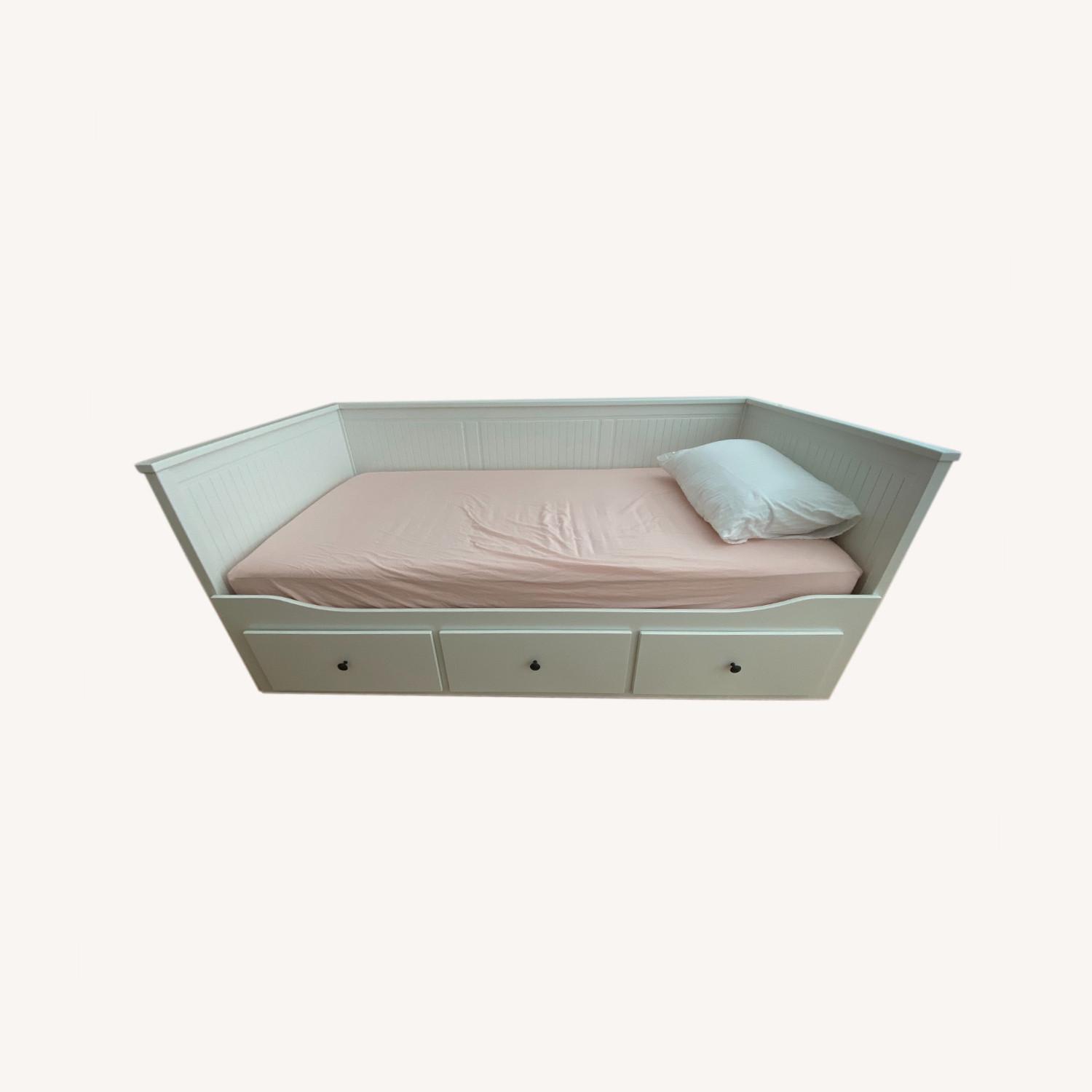 IKEA HEMNES Daybed Frame with 3 Drawers, White - image-0