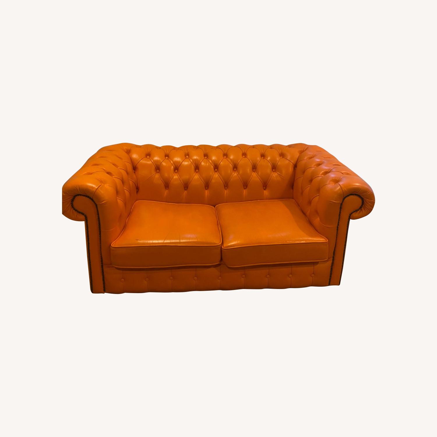 Custom Leather Chesterfield Sleeper Sofa AptDeco
