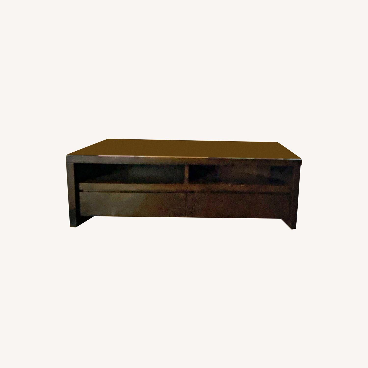 West Elm Dark Brown Wood Credenza AptDeco
