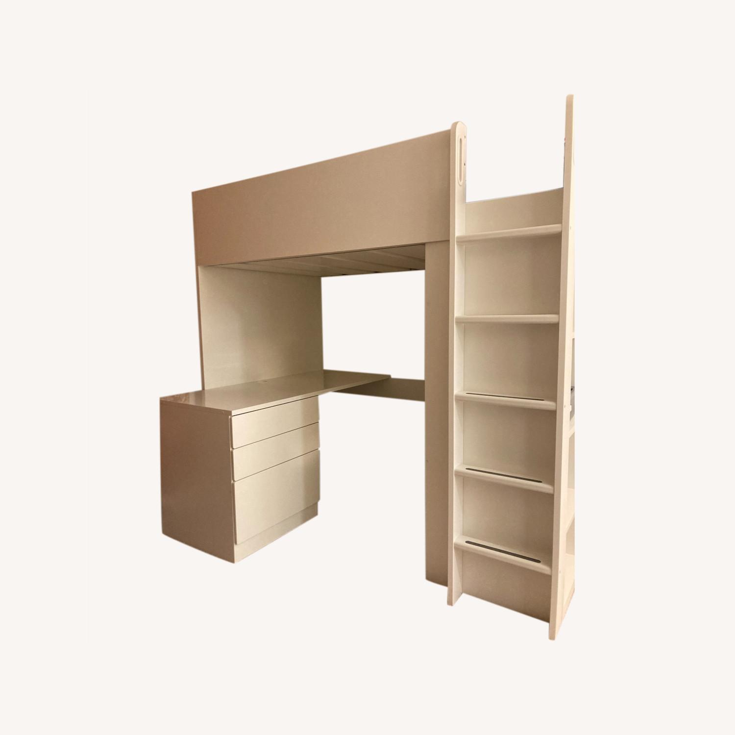 IKEA SMSTAD Loft Bed, White /with Desk Twin AptDeco