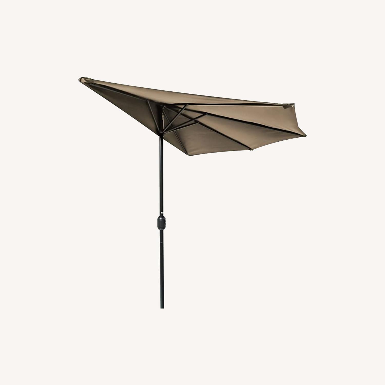 Half Patio Umbrella Tan AptDeco