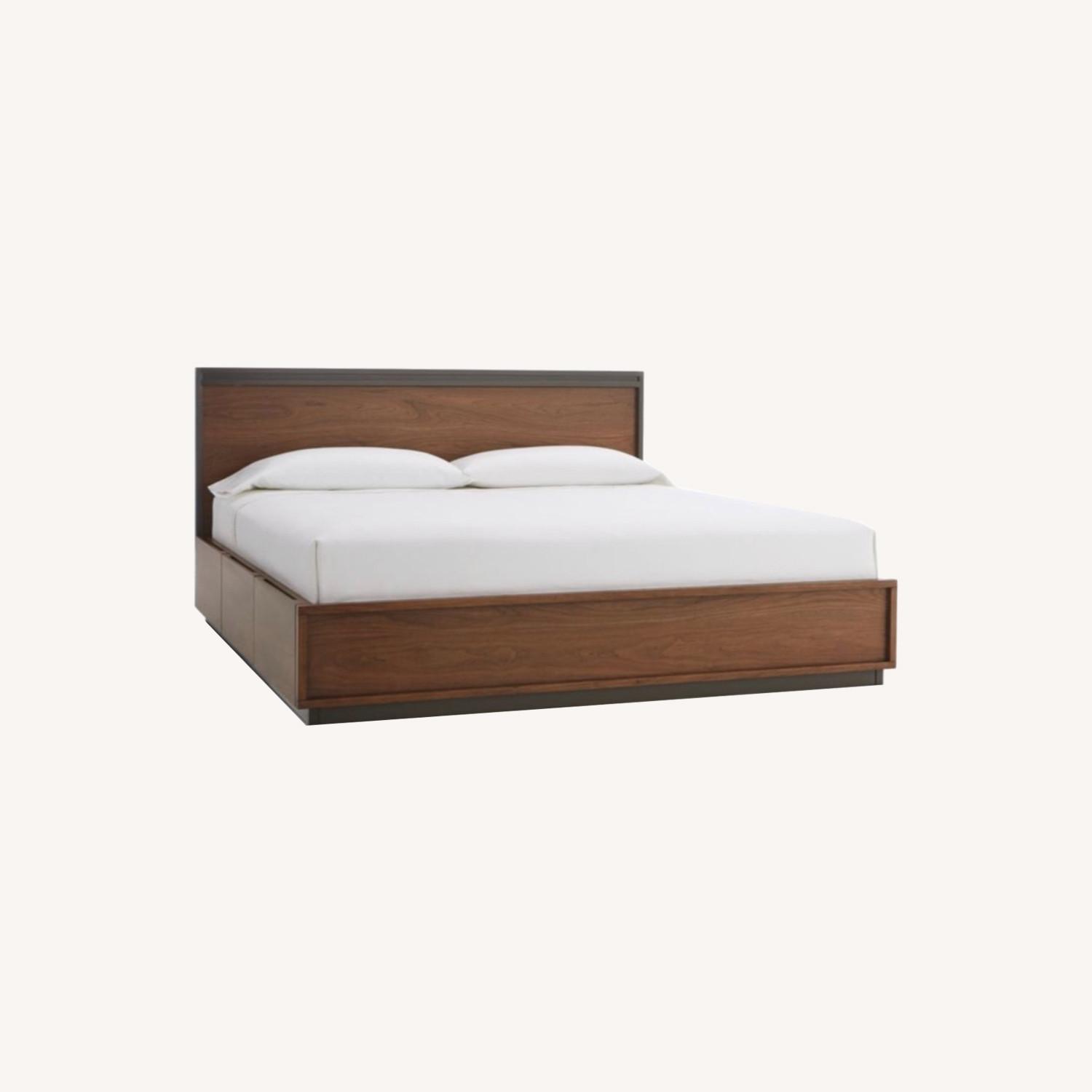 Crate and Barrel Queen Bed - image-0