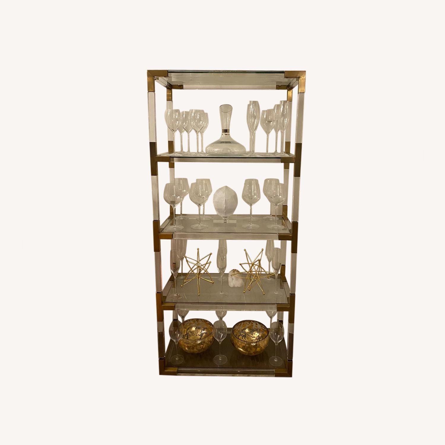 Glass Showcase with Crystal Glass - image-0