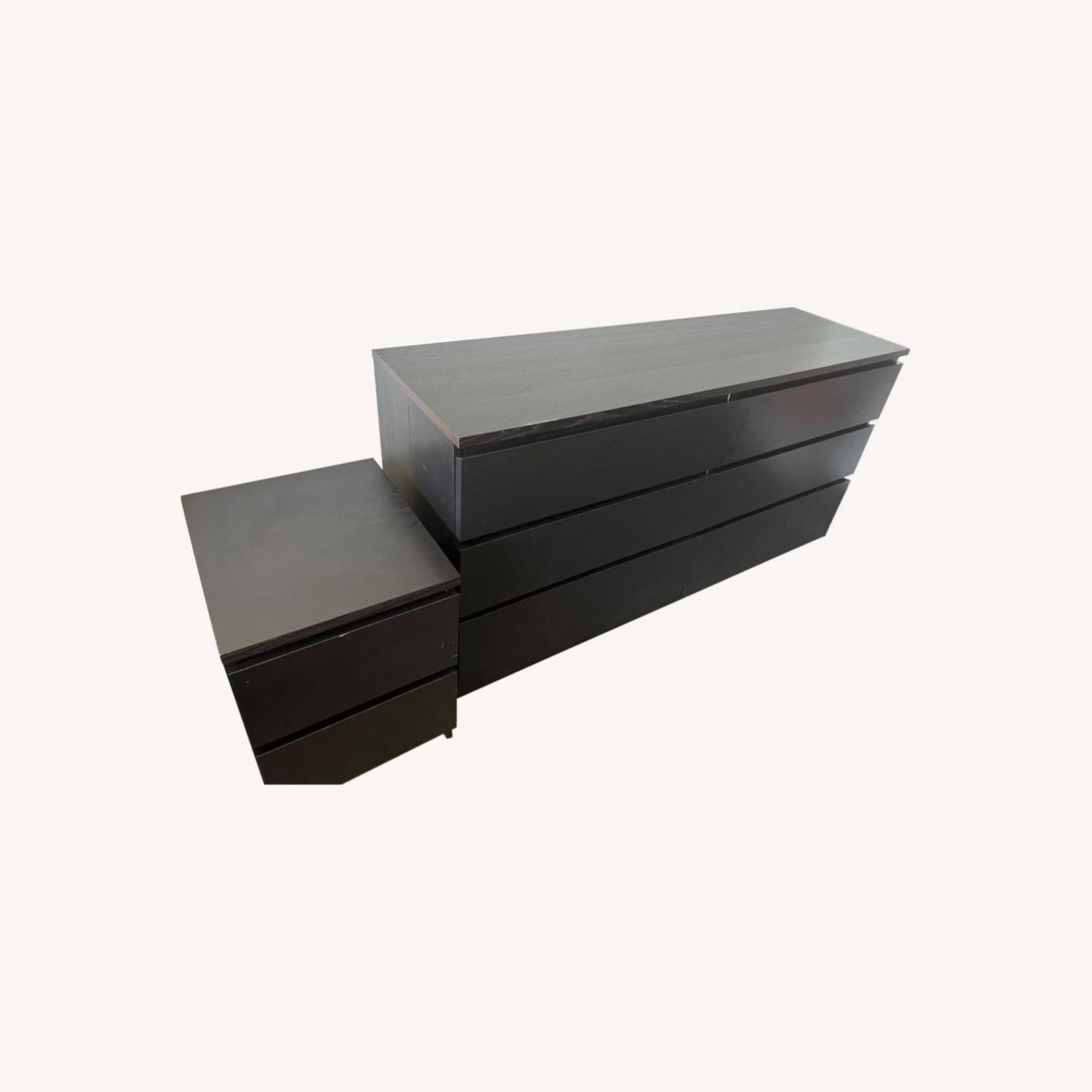 black dress fashion nova Gravee Large 6 Drawer Dresser with Deep Drawers & Metal Knobs, Dresser for  Bedroom Modern Wooden Double Chests of Drawers for Kids Bedroom, Entryway, main image 0