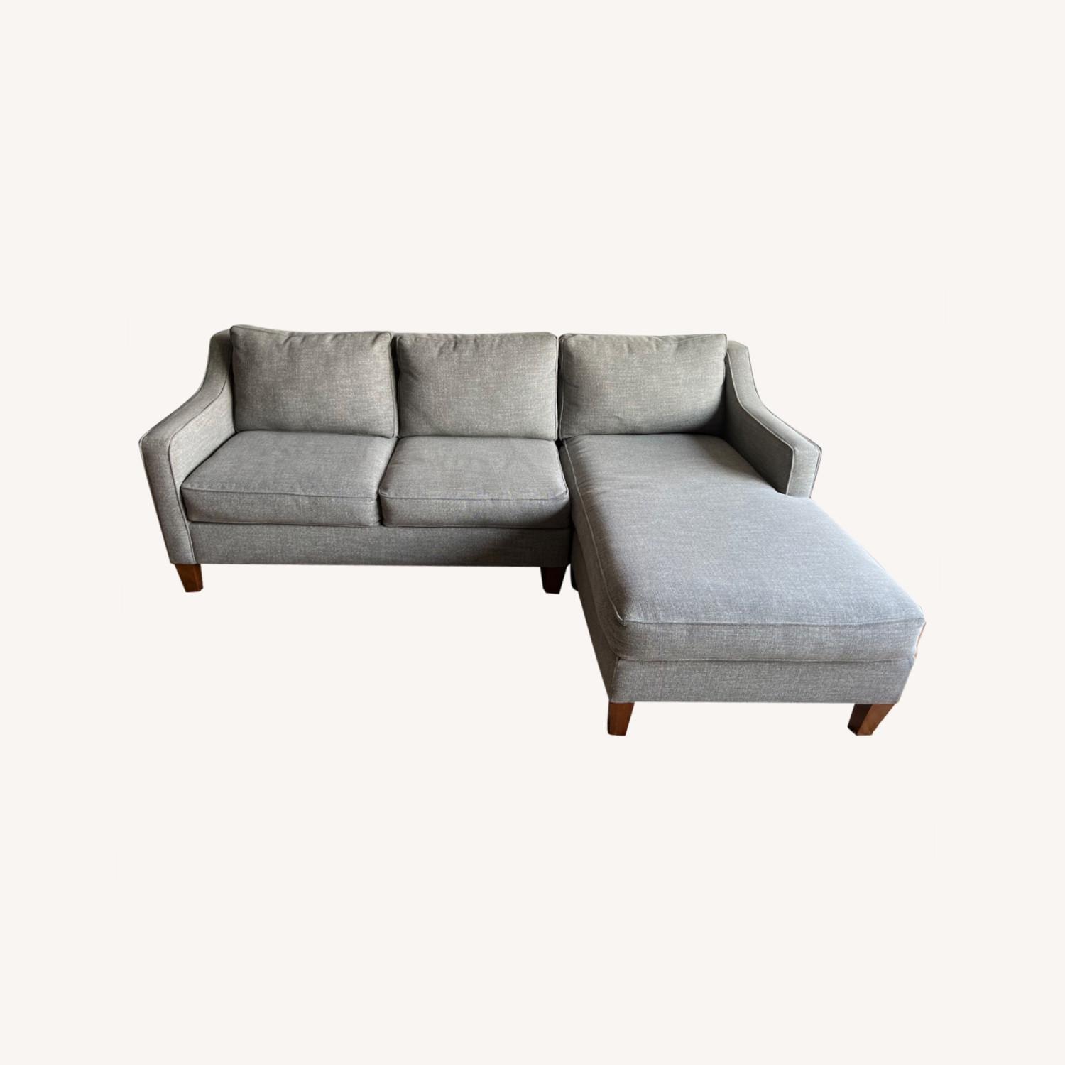 Grey Paidge West Elm Chaise Sectional - AptDeco
