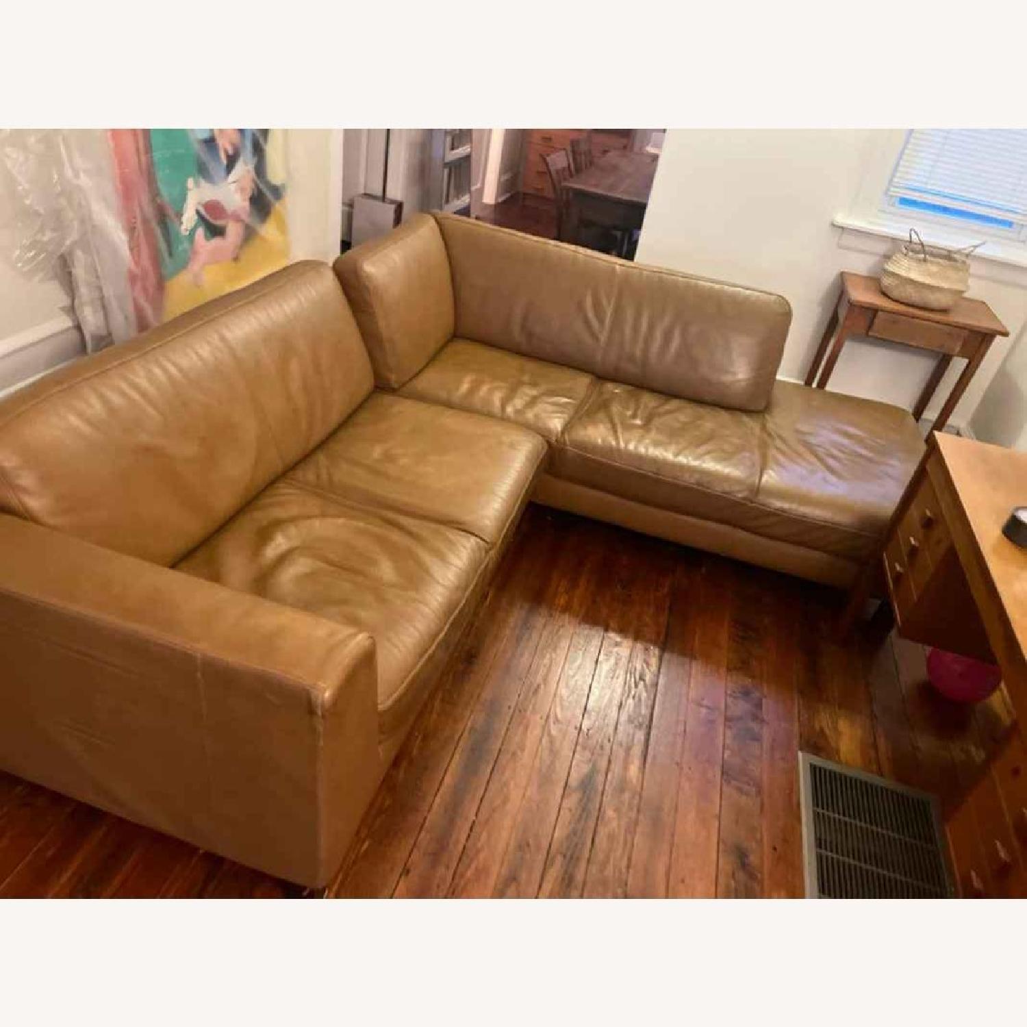 Natuzzi 2Piece Leather Sectional AptDeco