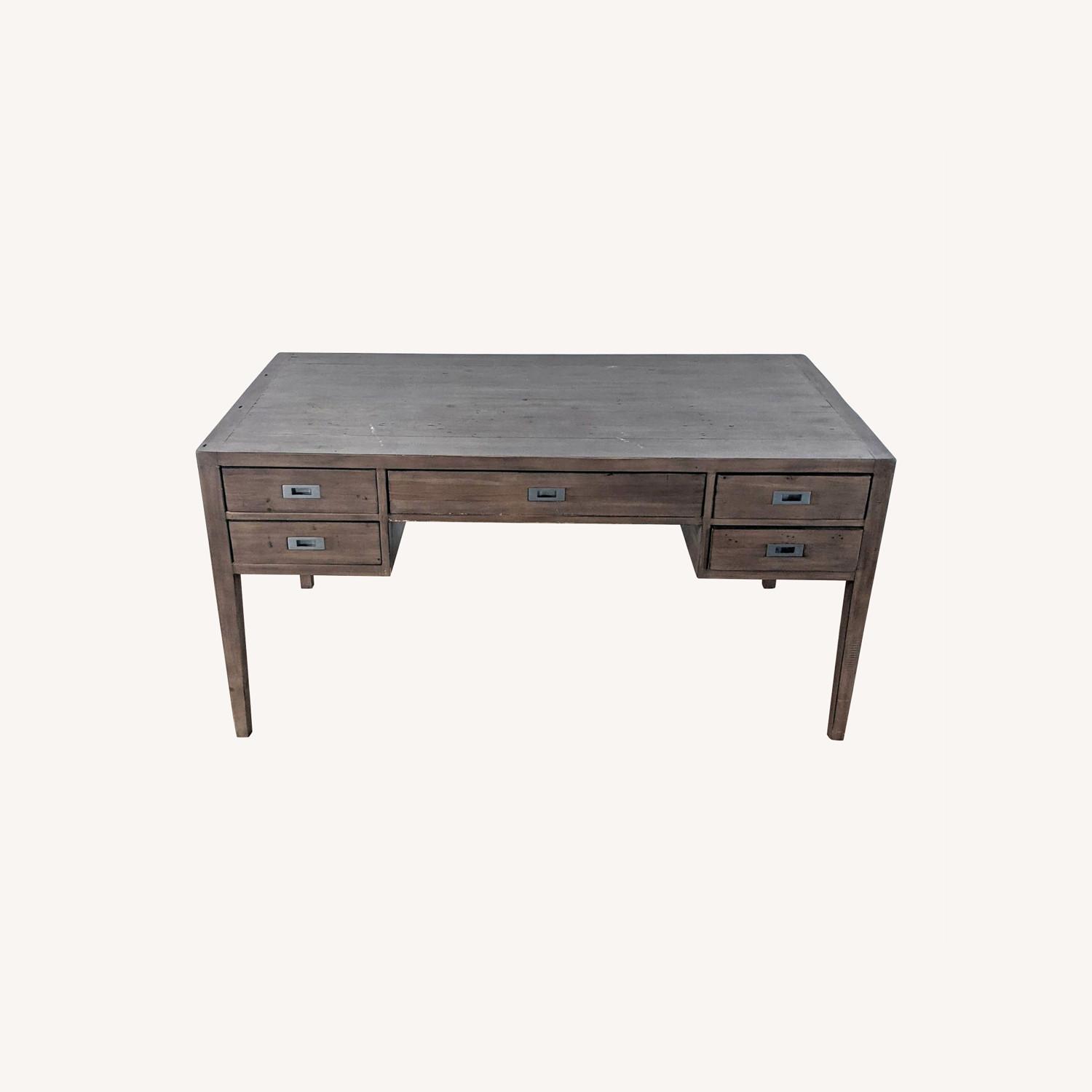 Crate & Barrel Wooden Desk AptDeco