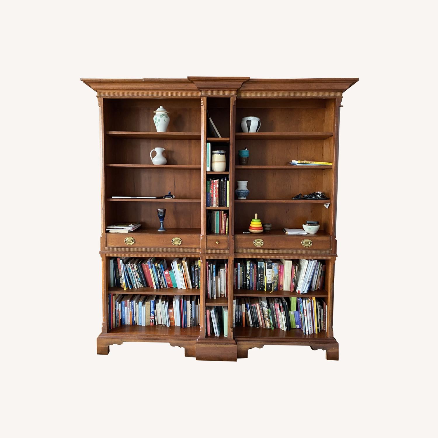 Baker Furniture Solid Wood European Style Bookcase AptDeco